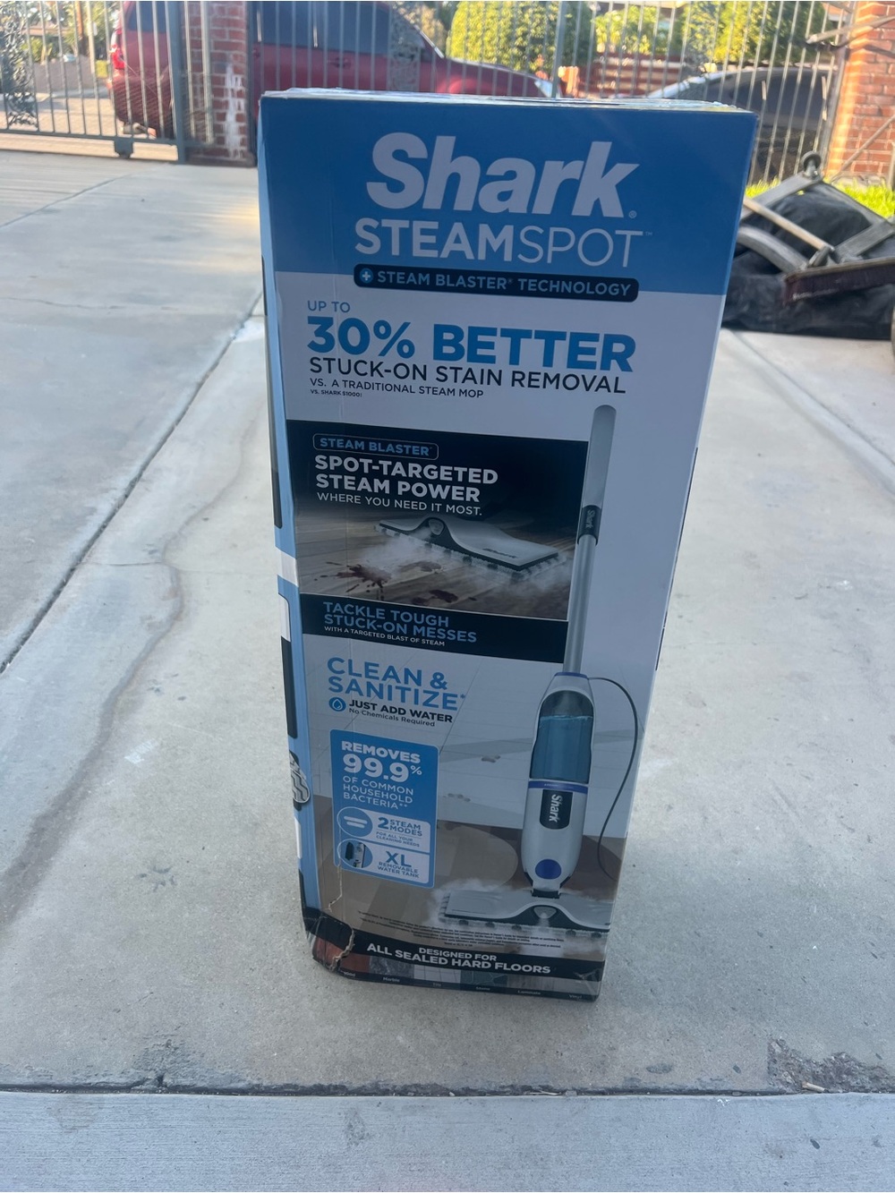 Shark Steam Spot Steam Blaster Steam Mop - Blue/White